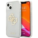 Guess Capa Guhcp13Spcugl4Gtr iphone 13 Mini 5,4" Transparent Hard Capa Glitter 4G Big Logo