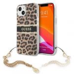 Guess Capa Hardcapa 4G Guhcp13Skbsleo iphone 13 Mini Leopard Gold Chain
