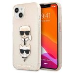 Karl Lagerfeld Capa Klhcp13Skicgls iphone 13 Mini 5,4" Srebrny/silver Hardcapa Liquid Glitter Karl&choupette Head