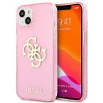 Guess Capa Guhcp13Spcugl4Gpi iphone 13 Mini 5,4" Rózowy/pink Hard Capa Glitter 4G Big Logo