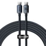 Baseus Crystal Shine Series Cable usb Cable para Fast Charging And Data Transfer usb Type C usb Type C 100W 2m Black (CAJY00070
