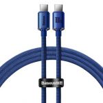 Baseus Crystal Shine Series Cable usb Cable para Fast Charging And Data Transfer USB Type C usb Type C 100W 1.2M Blue - CAJY000603