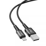 Acefast Cable usb To iphone Lightning 8-pin Mfi 2,4A Aluminum Alloy C1-02 1,2 M Black