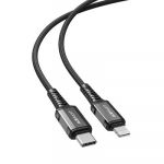 Acefast Cable Type C To iphone Lightning 8-pin Mfi 3A PD30W Aluminum Alloy C1-01 1,2 M Black