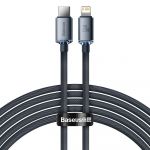 Baseus Crystal Shine Series Fast Charging Data Cable usb Type C To Lightning 20W 2m Black (CAJY000301)
