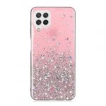 Capa Silicone com Desenho Bling Glitter Samsung Galaxy A22 4g A225 Rosa