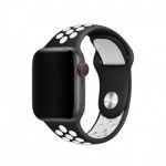 4-OK Bracelete Silicone para Apple Watch 42mm / 44mm / 45mm Black/White