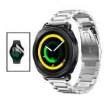 Kit Bracelete de Aço + Ferramenta + Pelicula de Hydrogel para Huawei Watch GT Runner - Cinza / Transparente - 7427285729465