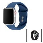 Kit Bracelete Silicone + Película de Hydrogel para Realme Watch S - Blue Escuro - 7427285728413