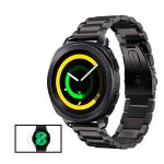 Kit Bracelete de Aço + Ferramenta + Película de Vidro Temperado GorilasGlass 3D para Xiaomi Watch S1 Black / Transparente - 7427285728079
