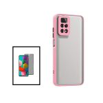 Kit Capa Traseira Proteção Camara + Película de Vidro Temperado Privacidade para Xiaomi Redmi Note 11 Pro Pink - 7427285726570