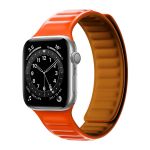 Bracelete Magnetica de Silicone para Apple Watch Series 7 - 41mm - Orange - 7427285727232