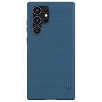 Nillkin Super Frosted Shield Pro Durable Cover para Samsung Galaxy S22 Ultra Blue