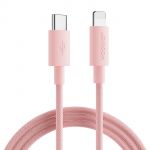Joyroom Durable usb Type C Cable Lightning Fast Charging / Data Transmission 20W 1M Pink (S-1024M13)