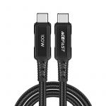Acefast Cable usb Type C usb Type C 2M, 100W (20V / 5A) Black (C4-03 Black)