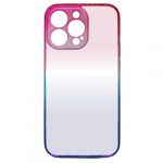 Capa Silicone Gel Bumper iPhone 13 Pro Rosa Gradiente com Protetor de Câmera