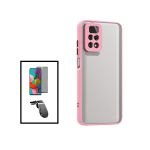Kit Capa Anti Choque Camera Protection + Película 5D Anti-Spy + Suporte Magnético L Safe Driving Carro para Xiaomi Redmi Note 11 Pro 5G Pink