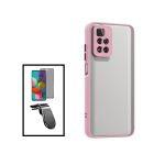 Kit Capa Anti Choque Camera Protection + Película 5D Anti-Spy + Suporte Magnético L Safe Driving Carro para Xiaomi Xiaomi Redmi Note 11 Pro+ Plus Pink