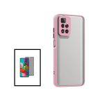 Kit Capa Anti Choque Camera Protection + Película 5D Anti-Spy para Xiaomi Xiaomi Redmi Note 11 Pro+ Plus Pink