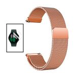 Kit Bracelete Milanese Loop Fecho Magnético + Película de Gel Full Cover para Realme Watch S Pink / Transparente