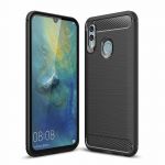 Capa Carbono Capa Flexível de Tpu para Huawei P Smart 2019 Honor 10 Lite Preta