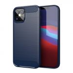 Capa Carbono Capa Flexível de Tpu para iPhone 12 Mini Azul