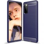 Capa Carbono Capa Flexível de Tpu para Samsung Galaxy S20 Fe 5G Azul