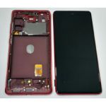 Display LCD + Touch + Frame Cloud Red Samsung Galaxy S20 FE 4G SM-G780F, S20 FE 5G SM-G781F Service Pack GH82-24219E