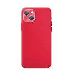 Capa de Silicone com Proteção de Câmera para iPhone 13 Mini Vermelho
