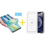 skyhe Pack 2 x Película de Hidrogel + Capa skyhe iPhone 13 Mini Compatível com Magsafe Magnetic Transparente Clear - 8434009865698