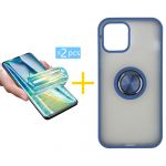 skyhe Pack 2 x Película de Hidrogel + Capa skyhe iPhone 13 Mini Gel Bumper Ring Azul - 8434009865469