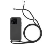 Capa de Silicone com Cordão para Xiaomi Redmi 10C Preto