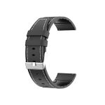 Bracelete Couro e Silicone Premium para OnePlus Watch Black - 7427285790038