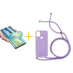 Skyhe Pack 1x Película de Hidrogel + Capa Samsung Galaxy A21s Gel Rope Violet - 8434010249616