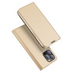 Dux Ducis Capa de Couro Sintético Skin Pro para iphone 14 Pro Dourado