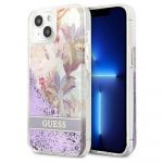 Guess Capa iphone 13 Mini Original Flower Roxo