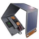 Choetech Carregador Solar Travel Fotovoltaico Solar 14W com usb 5V / 2.4A Painel Solar Cinza (Sc004)