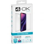 4-OK Capa Ultra Slim 0.2 + Película Protetora de Ecrã Vidro Temperado para Samsung Galaxy A13 4G Clear