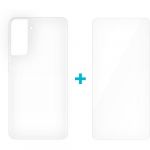 4-OK Capa Ultra Slim 0.2 + Película Protetora de Ecrã para Samsung S21 FE Clear