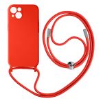Avizar Capa Cordão iPhone 13 Mini Bracelete Semi-rígido 80cm Vermelho - BACK-KORDA-RD-13MI