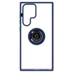 Avizar Capa Samsung Galaxy S22 Ultra com Anel de Metal Bi-material Azul - BACK-KAMEO-BL-S22U