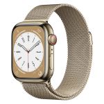 Apple Watch Series 8 GPS+Cellular 41mm Aço Inoxidável Dourado c/ Loop Milanesa Dourada