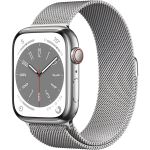 Apple Watch Series 8 GPS+Cellular 45mm Aço Inoxidável Prateado c/ Loop Milanesa Prateada