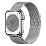 Apple Watch Series 8 GPS+Cellular 41mm Aço Inoxidável Prateado c/ Loop Milanesa Prateada
