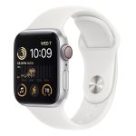 Apple Watch SE (2ª Geração) GPS+Cellular 40mm Alumínio Prateado c/ Bracelete Desportiva Branca