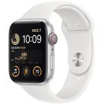 Apple Watch SE (2ª Geração) GPS+Cellular 44mm Alumínio Prateado c/ Bracelete Desportiva Branca
