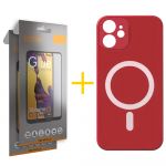 Accetel Pack 2x Película de Vidro Temperado Full + Capa Accetel iPhone 11 Compatível com Magsafe Magnetic Red - 8434010338488