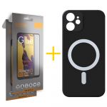 Accetel Pack 2x Película de Vidro Temperado Full + Capa Accetel iPhone 11 Compatível com Magsafe Magnetic Black - 8434010338440