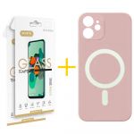 Accetel Pack 2x Película de Vidro Temperado 2.5D + Capa Accetel iPhone 11 Compatível com Magsafe Magnetic Pink - 8434010338273