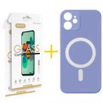 Accetel Pack 2x Película de Vidro Temperado 2.5D + Capa Accetel iPhone 11 Compatível com Magsafe Magnetic Violet - 8434010338266